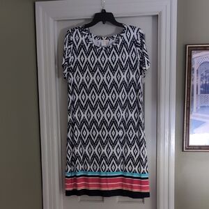 C&C California Black and White Geometric Top